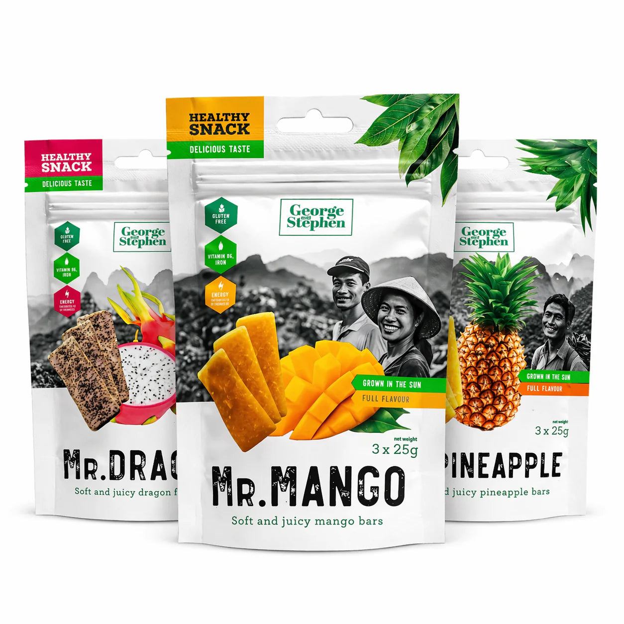 FRUIT BAR SET x 3 | MANGO DRAGON PINEAPPLE | 9 x 25 g
