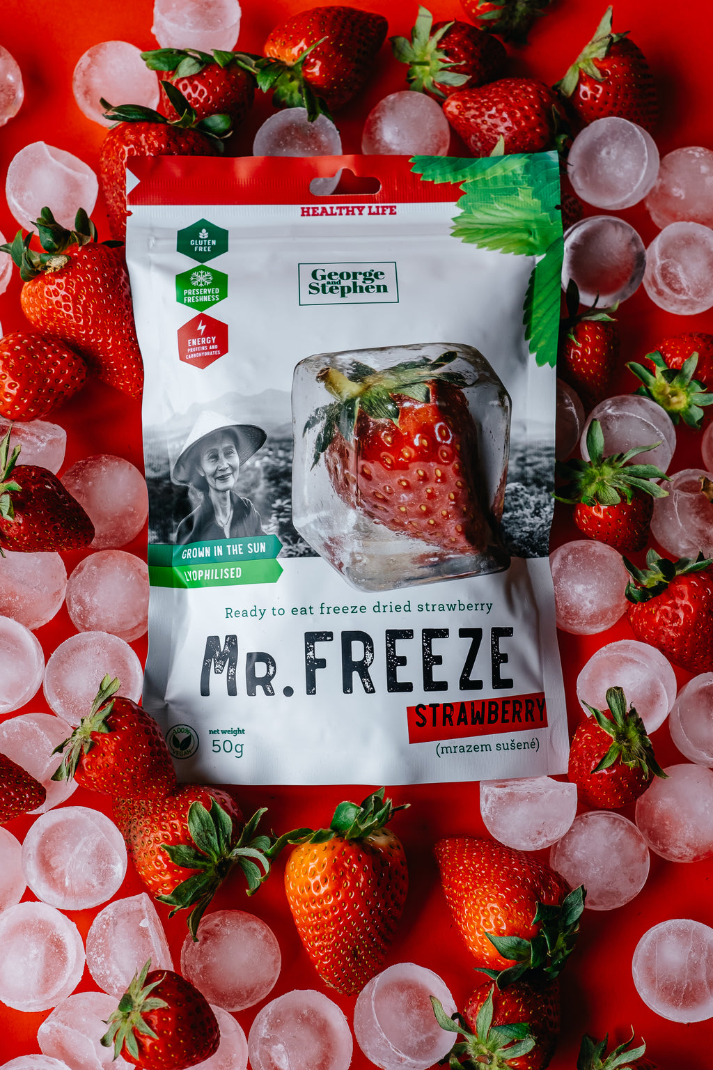 MR. FREEZE STRAWBERRY | Freeze-Dried Strawberries 50g
